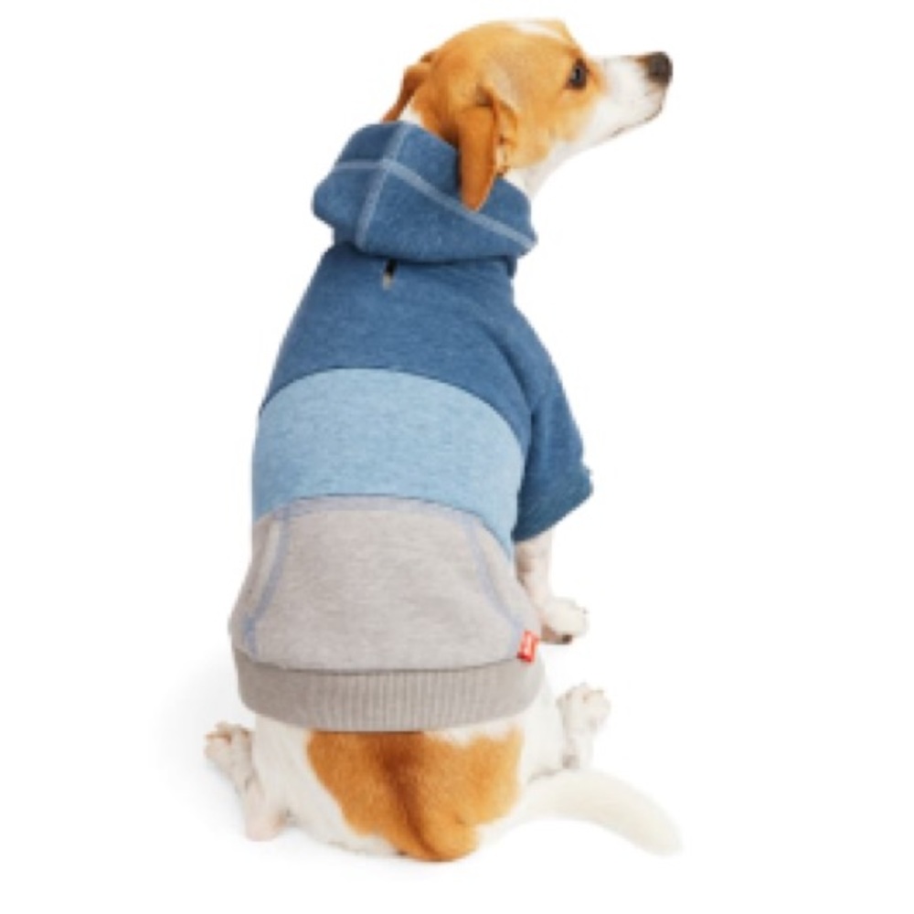 Reddy dog hoodie blue/grey/navy color block LARGE